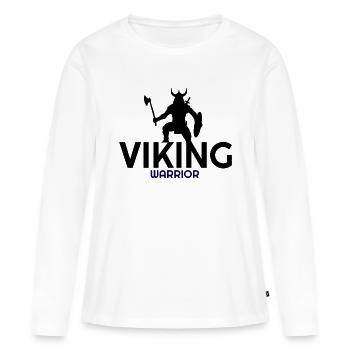 Alles über Wikinger, Wikinger, Wikinger Hoodies, Wikinger - Frauen Premium Bio Langarmshirt - Weiß - Vorne - Julia (174cm)