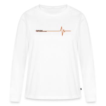 Teamplayer Feuerwehr - Frauen Premium Bio Langarmshirt - Weiß - Vorne - Julia (174cm)