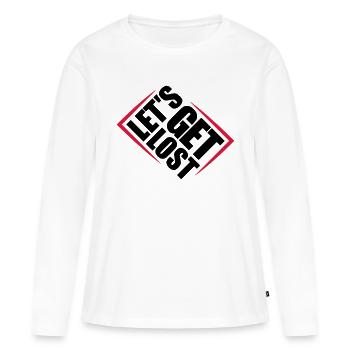 Lets Get Lost - Women's Premium Organic Long Sleeve Shirt - white - Front - Julia (174cm)