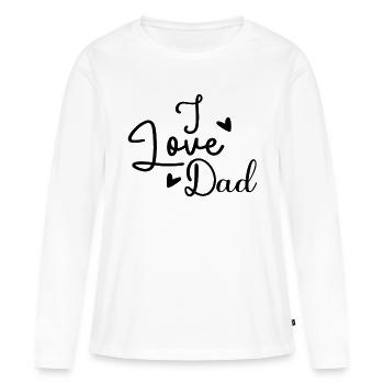 J’aime papa - T-shirt manches longues Premium bio Femme - blanc - Devant - Julia (174cm)