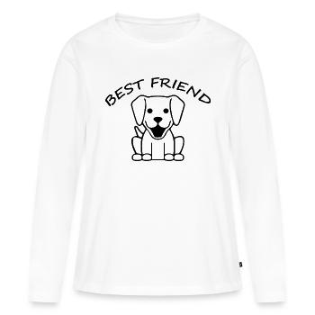 Hund Dog - Frauen Premium Bio Langarmshirt - Weiß - Vorne - Julia (174cm)
