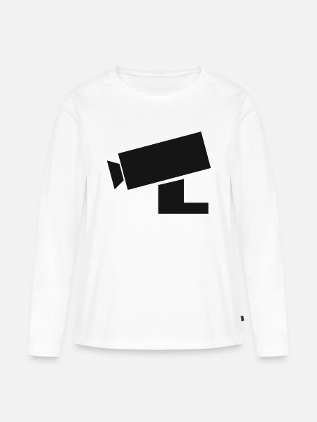 Überwachungskamera - Frauen Premium Bio Langarmshirt - Weiß