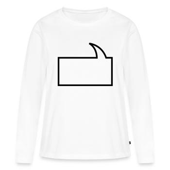 text balloon - Women's Premium Organic Long Sleeve Shirt - white - Front - Julia (174cm)