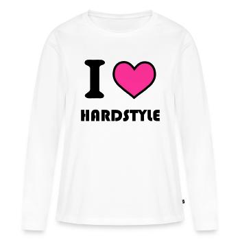 hardstyle - T-shirt manches longues Premium bio Femme - blanc - Devant - Julia (174cm)