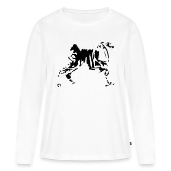 shar-pei - Frauen Premium Bio Langarmshirt - Weiß - Vorne - Julia (174cm)