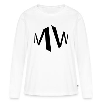 mw - T-shirt manches longues Premium bio Femme - blanc - Devant - Julia (174cm)