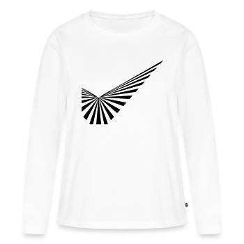 trance - Frauen Premium Bio Langarmshirt - Weiß - Vorne - Julia (174cm)