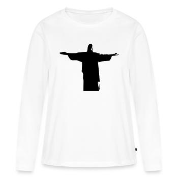 christ jesus - T-shirt manches longues Premium bio Femme - blanc - Devant - Julia (174cm)