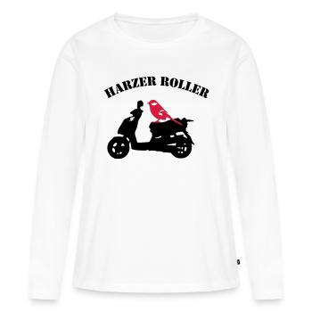 Harzer Roller - Frauen Premium Bio Langarmshirt - Weiß - Vorne - Julia (174cm)