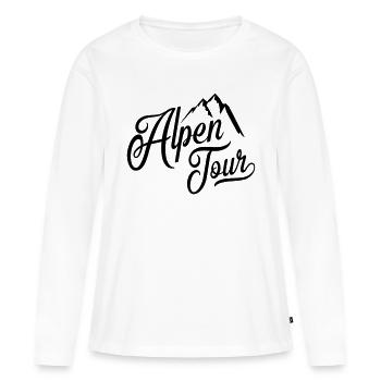 alpen tour - Frauen Premium Bio Langarmshirt - Weiß - Vorne - Julia (174cm)