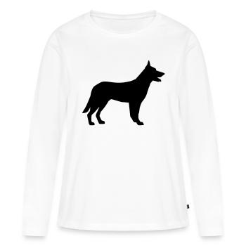 Berger - T-shirt manches longues Premium bio Femme - blanc - Devant - Julia (174cm)