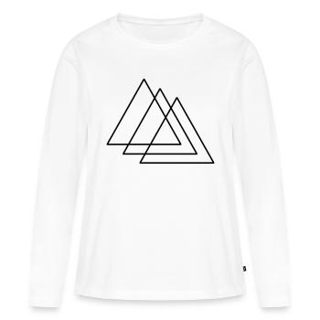 Trinité - T-shirt manches longues Premium bio Femme - blanc - Devant - Julia (174cm)