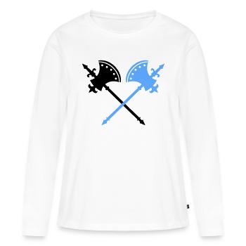 Äxte - Frauen Premium Bio Langarmshirt - Weiß - Vorne - Julia (174cm)