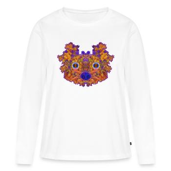 Ganja fox - Women's Premium Organic Long Sleeve Shirt - white - Front - Julia (174cm)