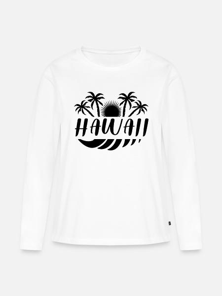 hawaii - Frauen Premium Bio Langarmshirt - Weiß