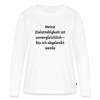 Typisch-Gamer - Frauen Premium Bio Langarmshirt - Weiß - Vorne - Julia (174cm)