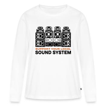 support sound system - T-shirt manches longues Premium bio Femme - blanc - Devant - Julia (174cm)