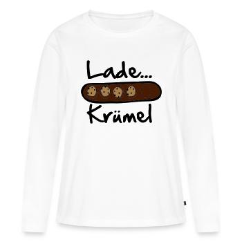 Lade... Krümmel_v2 - Frauen Premium Bio Langarmshirt - Weiß - Vorne - Julia (174cm)