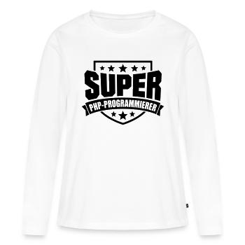 Super PHP-Programmierer - Frauen Premium Bio Langarmshirt - Weiß - Vorne - Julia (174cm)