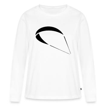 Kite Gleitschirm - Frauen Premium Bio Langarmshirt - Weiß - Vorne - Julia (174cm)