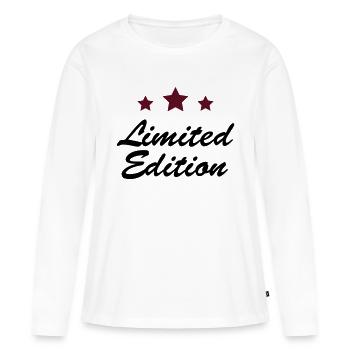 Limited Edition - T-shirt manches longues Premium bio Femme - blanc - Devant - Julia (174cm)