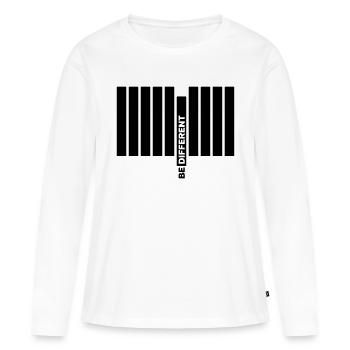 Be Different - T-shirt manches longues Premium bio Femme - blanc - Devant - Julia (174cm)