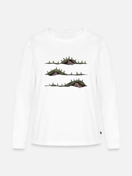 schlafende Bären - Frauen Premium Bio Langarmshirt - Weiß