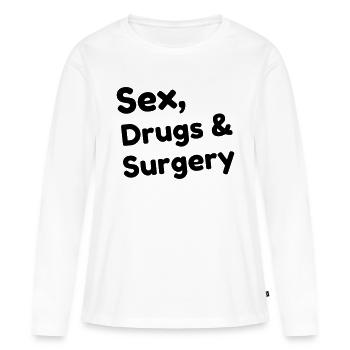 Arzt / Medizin / Chirurg / Chirurgie - Frauen Premium Bio Langarmshirt - Weiß - Vorne - Julia (174cm)
