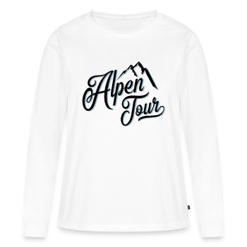 alpen tour - Frauen Premium Bio Langarmshirt - Weiß - Vorne - Julia (174cm)