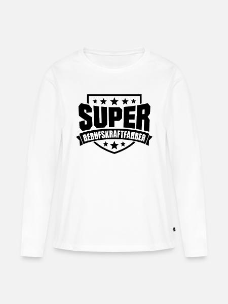 Super Berufskraftfahrer - Frauen Premium Bio Langarmshirt - Weiß