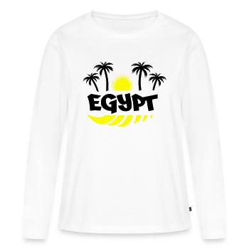 Égypte - T-shirt manches longues Premium bio Femme - blanc - Devant - Julia (174cm)