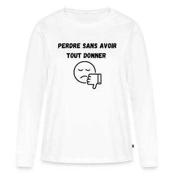 t-shirt original - T-shirt manches longues Premium bio Femme - blanc - Devant - Julia (174cm)