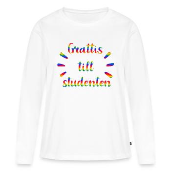 Abschlussfeier 2024 Abiturfeier - Frauen Premium Bio Langarmshirt - Weiß - Vorne - Julia (174cm)