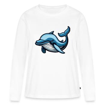 Bande dessinée Delfin - T-shirt manches longues Premium bio Femme - blanc - Devant - Julia (174cm)