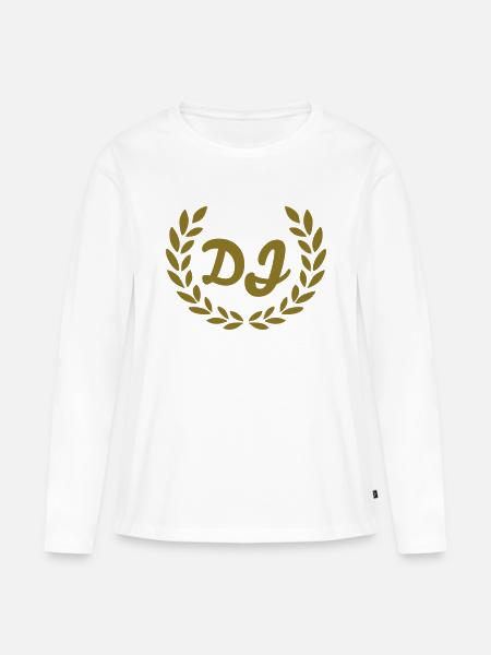 DJ - Frauen Premium Bio Langarmshirt - Weiß