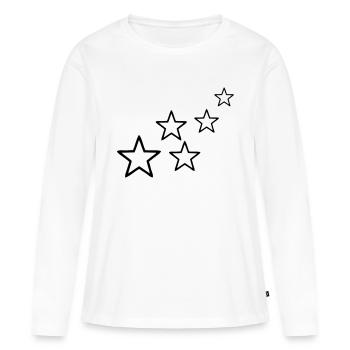 stars - Frauen Premium Bio Langarmshirt - Weiß - Vorne - Julia (174cm)