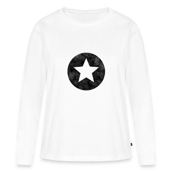 star - T-shirt manches longues Premium bio Femme - blanc - Devant - Julia (174cm)