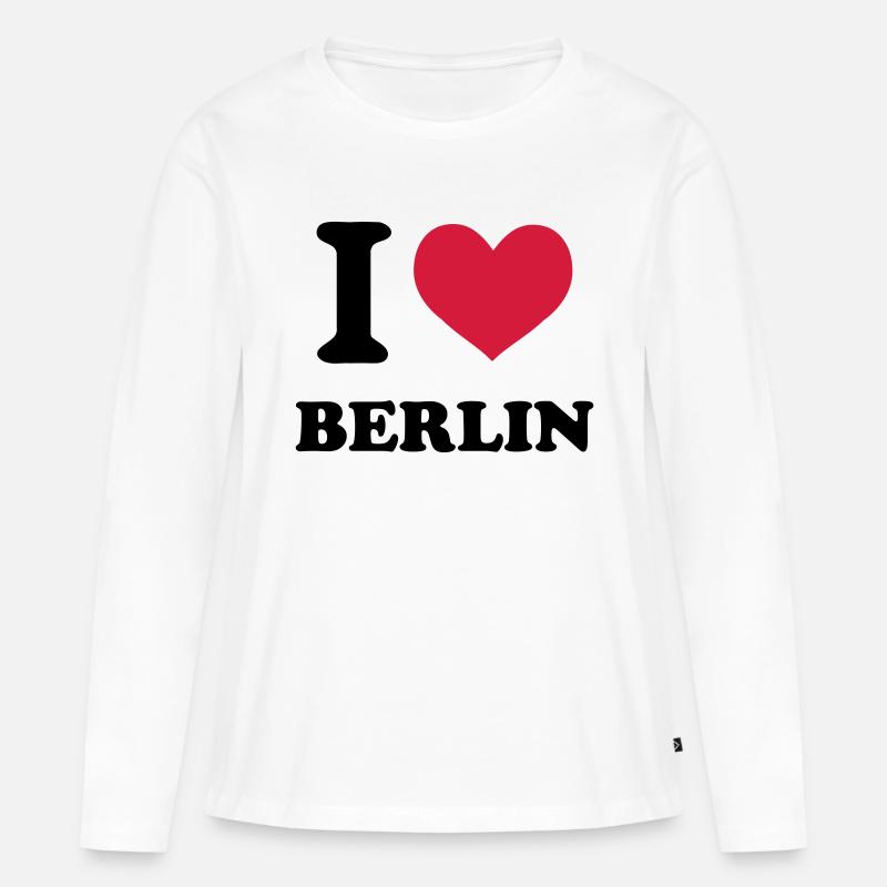 i love berlin - Frauen Premium Bio Langarmshirt - Weiß