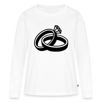 Ringe - Frauen Premium Bio Langarmshirt - Weiß - Vorne - Julia (174cm)