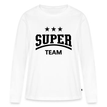 Super Team - Women's Premium Organic Long Sleeve Shirt - white - Front - Julia (174cm)