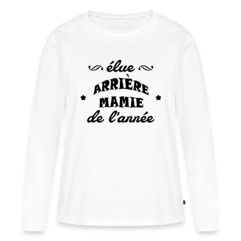 Grandma Oma Großmütter Mamy Mamie Grand-Mère - Women's Premium Organic Long Sleeve Shirt - white - Front - Julia (174cm)