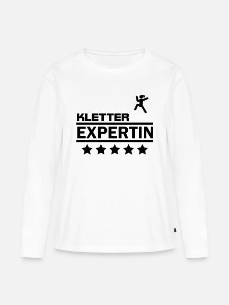 kletter expertin - Frauen Premium Bio Langarmshirt - Weiß