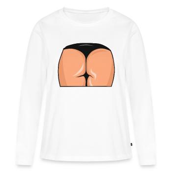 fesse fesses cul popotin sexy bikini fille femme - T-shirt manches longues Premium bio Femme - blanc - Devant - Julia (174cm)