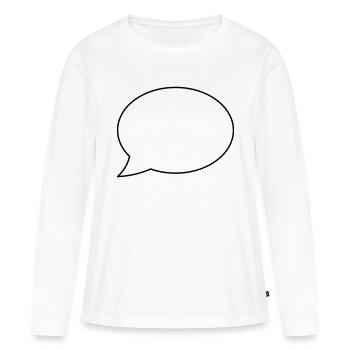 Sprechblase leer - Frauen Premium Bio Langarmshirt - Weiß - Vorne - Julia (174cm)