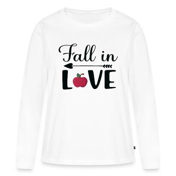 Case in Love - Women's Premium Organic Long Sleeve Shirt - white - Front - Julia (174cm)