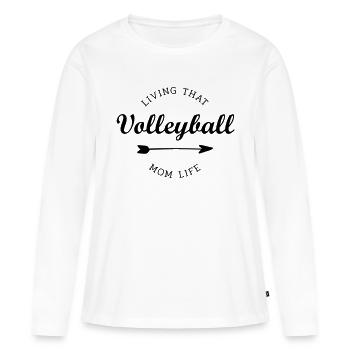 volleyball mom life - Women's Premium Organic Long Sleeve Shirt - white - Front - Julia (174cm)