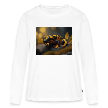 Animaux mignons en hibernation – salamandre de feu - T-shirt manches longues Premium bio Femme - blanc - Devant - Julia (174cm)