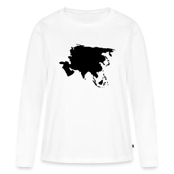 Asien - Frauen Premium Bio Langarmshirt - Weiß - Vorne - Julia (174cm)