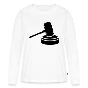 Juge - T-shirt manches longues Premium bio Femme - blanc - Devant - Julia (174cm)
