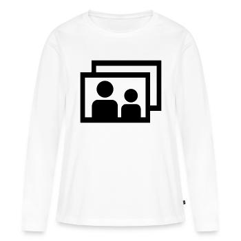 Photo - T-shirt manches longues Premium bio Femme - blanc - Devant - Julia (174cm)
